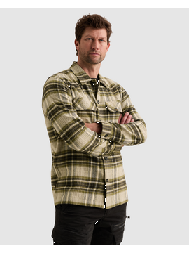 Afbeelding van PSI2608230 - 6380 - Overshirt  Brushed YD soft Check - PME LEGEND